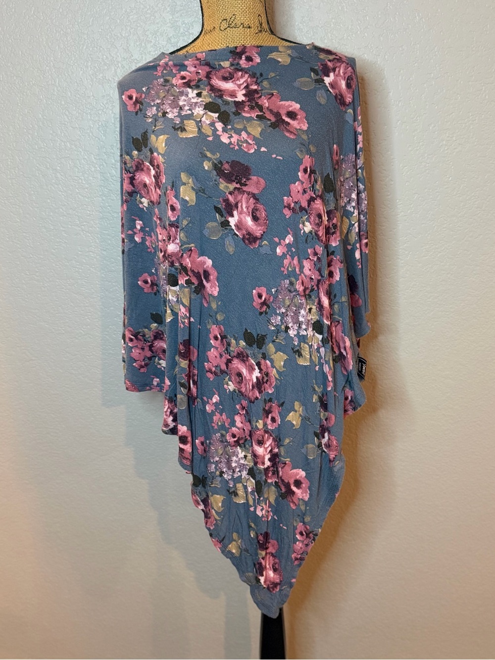 Milkmaid Goods Floral Blue-Pink Draped Nursing Cover / Car Seat Cover